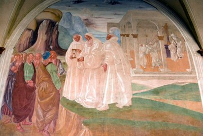 Saint Benedict Evangelizing the Inhabitants of Montecassino by Luca Signorelli